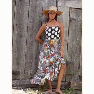 Farm Rio for Anthropologie Tiered Maxi Dress